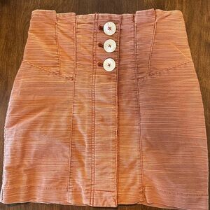FREE PEOPLE Every Minute, Every Hour Mini Skirt in Burnt Orange - Size 0